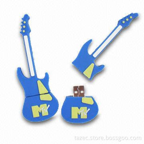 Guitar-shaped USB Flash Drives, Available in Various Colors, Support Microsoft's Vista ReadyBoost